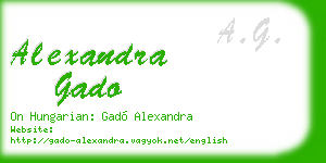 alexandra gado business card